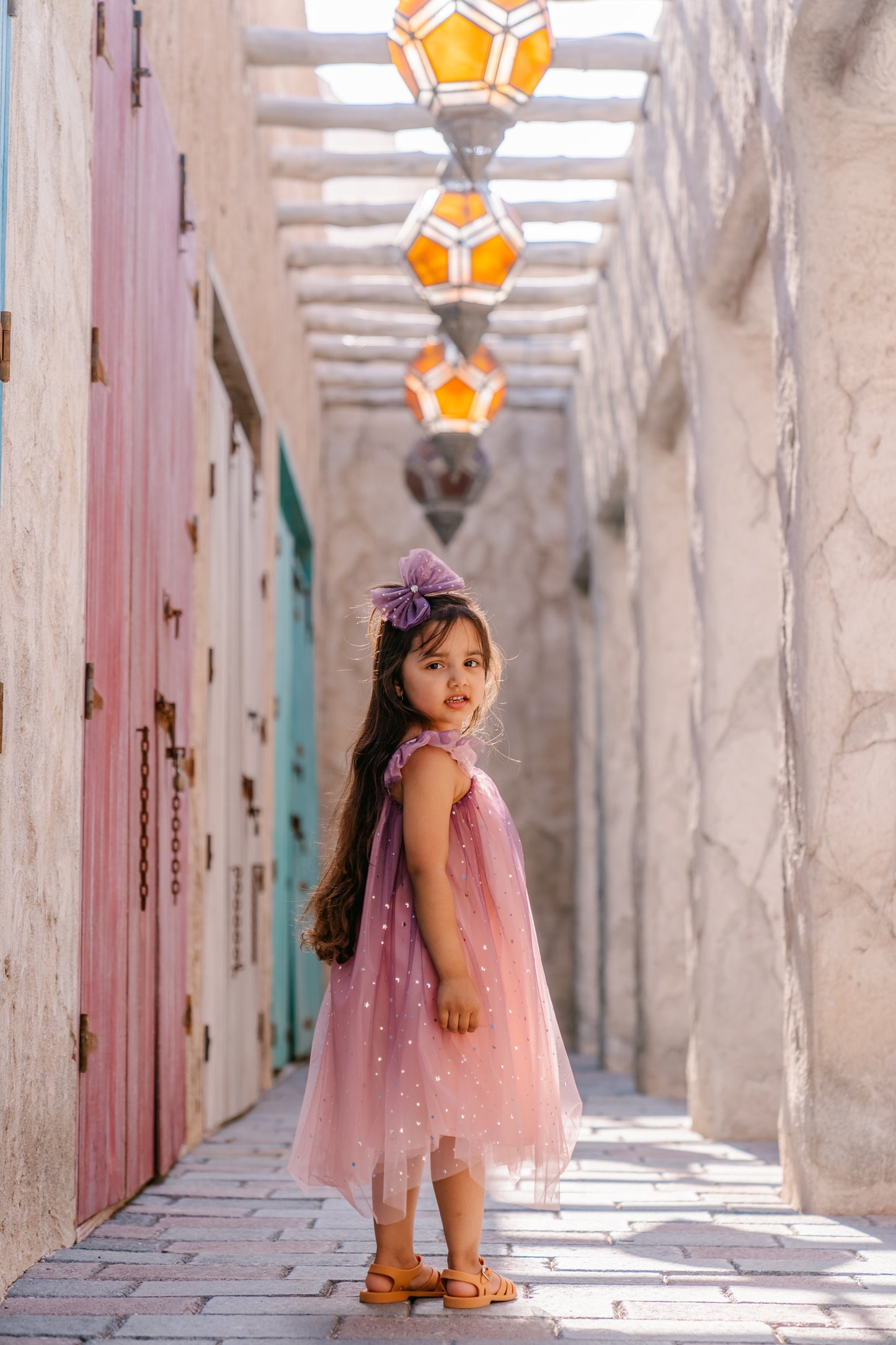 Belle Dress in Midnight Pink