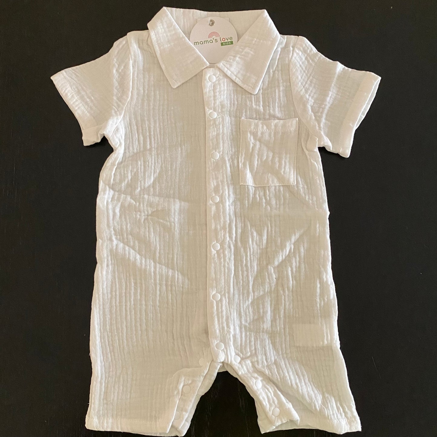 Harald Muslin Romper White