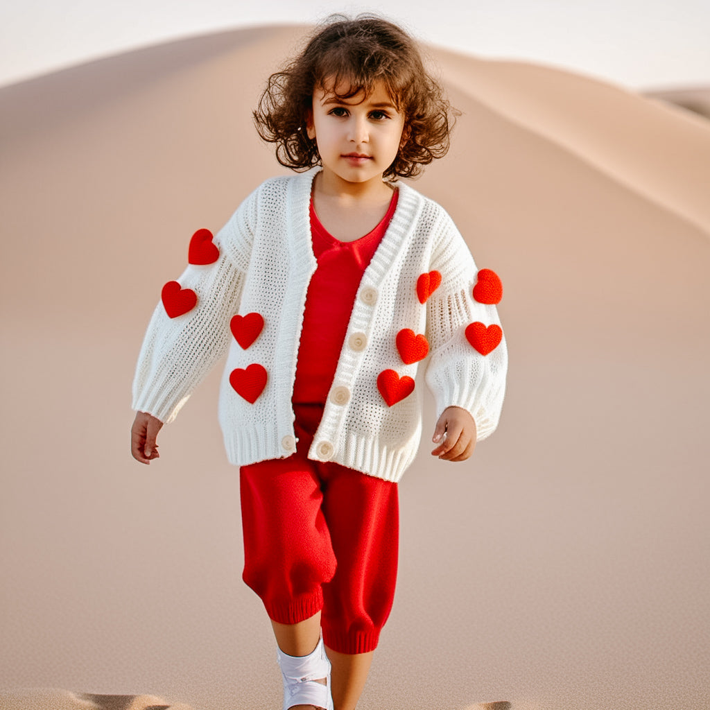 Heart Knitted Cardigan