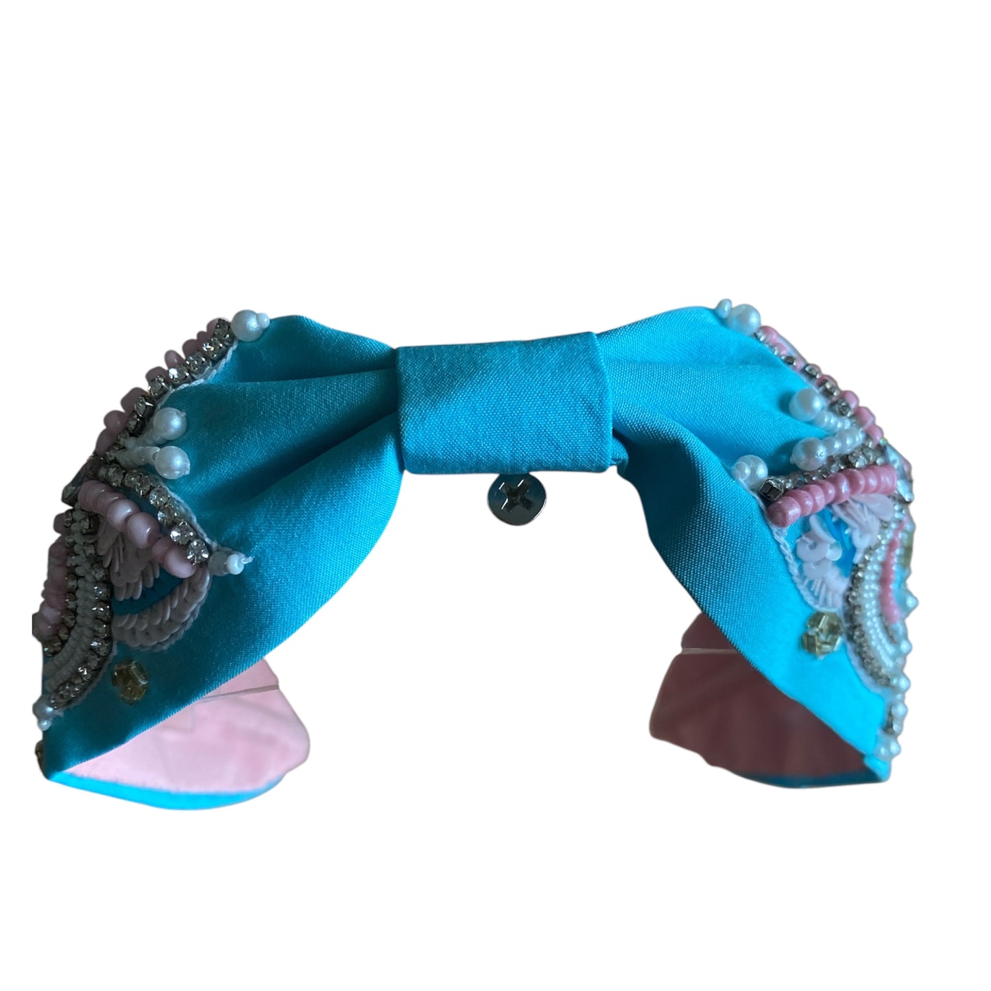 Handbeaded Headband Turban - Butterfly Blue