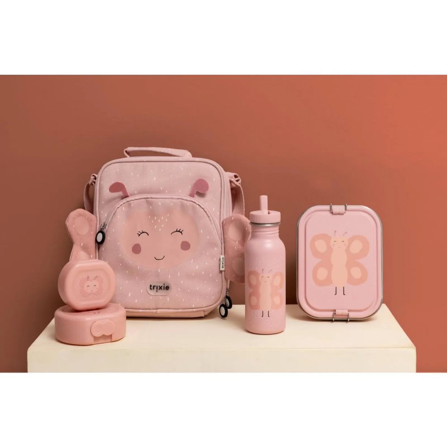 Trixie - Stainless Steel Lunch Box Large - 2 - Compartment - Mrs. Butterfly
