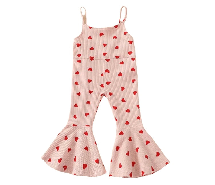 Heart Bell Bottom Jumpsuit