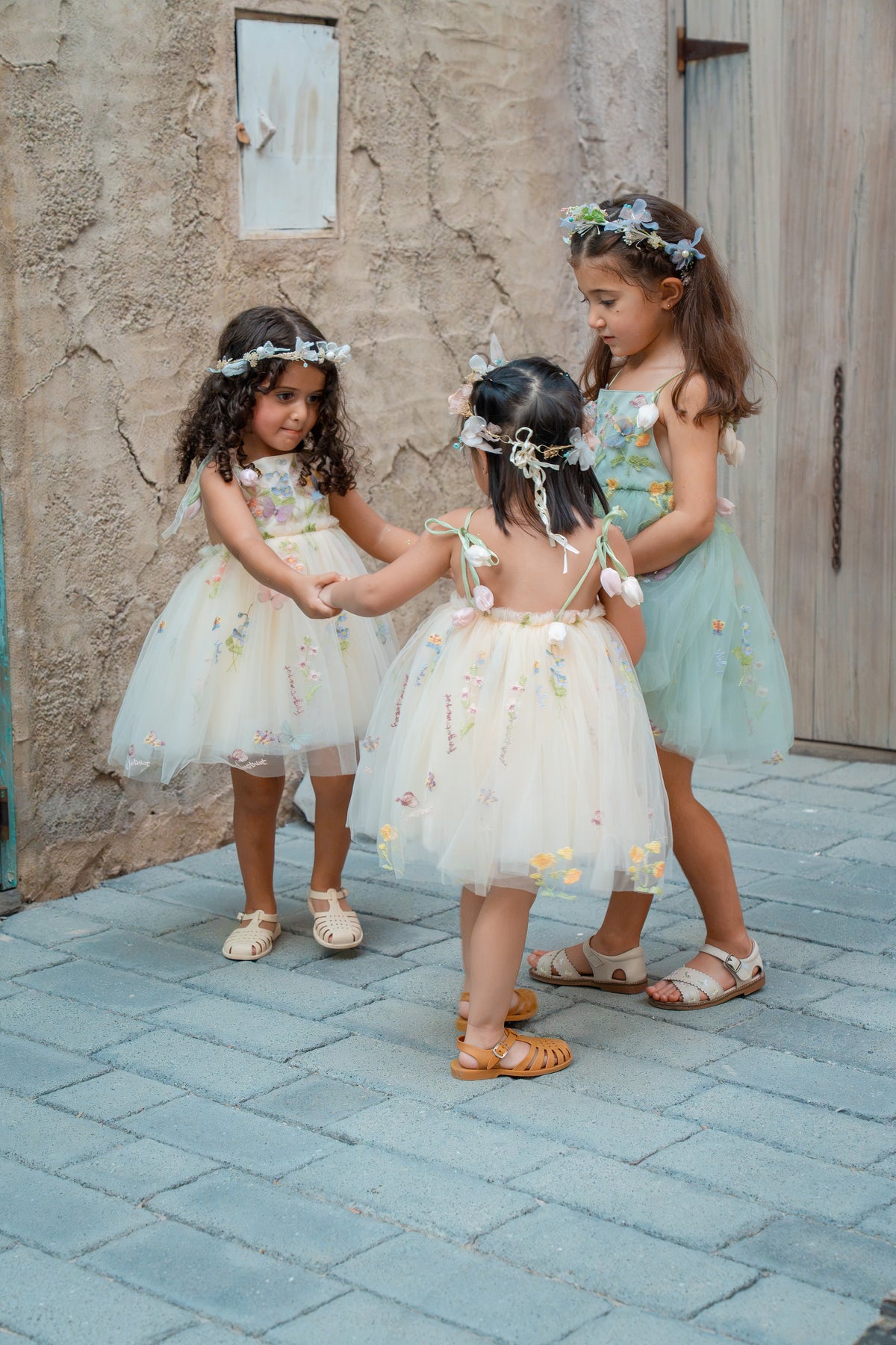 Tulip Whisper Blossom Dress - Forest Green