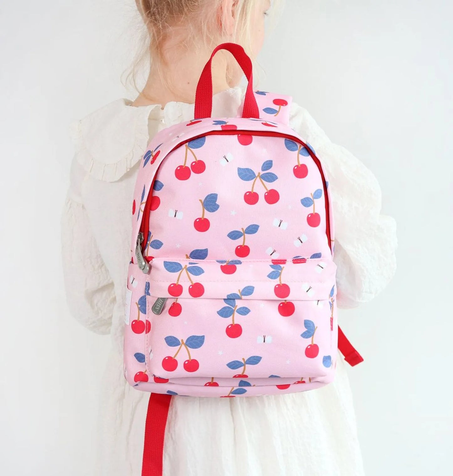 A little Lovely Company - Kids Little Backpack - Cherries - 11.8-Inch/30cm