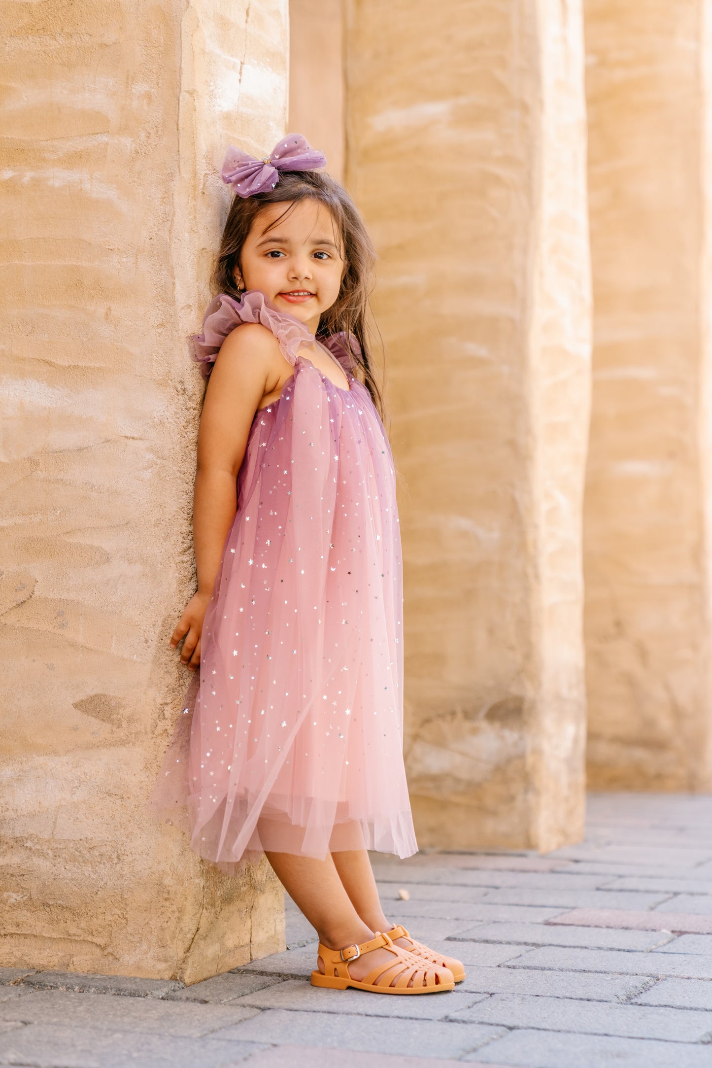 Belle Dress in Midnight Pink