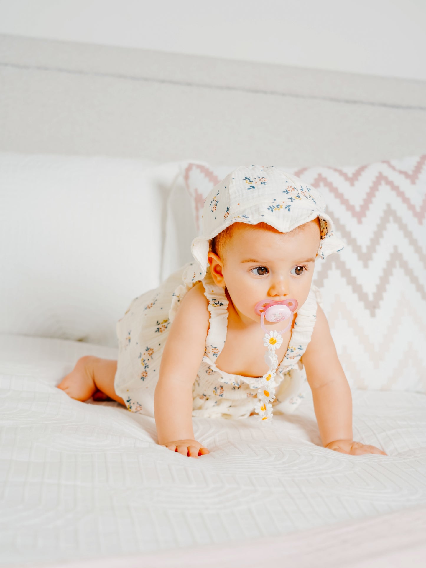 Saffi Muslin Romper with Cap Set