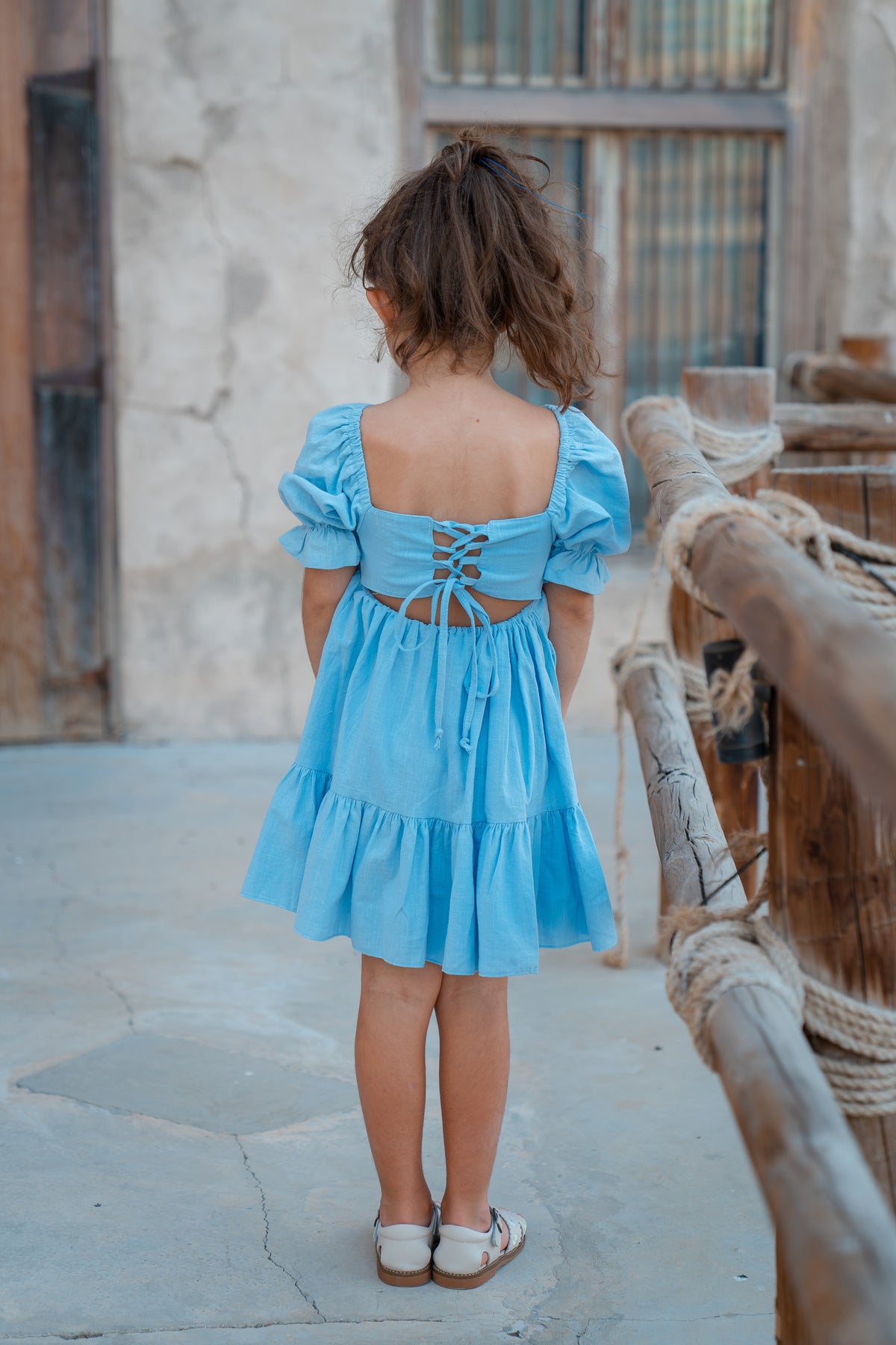 Millow Linen Dress - Blue