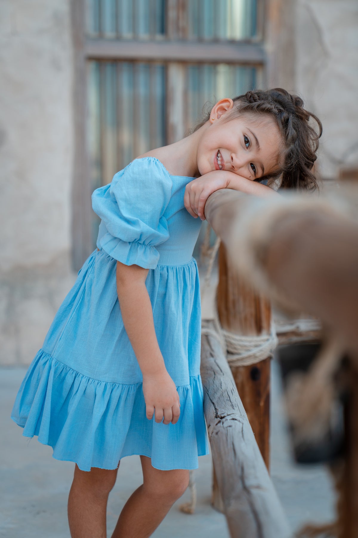 Millow Linen Dress - Blue
