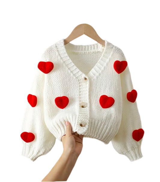 Heart Knitted Cardigan