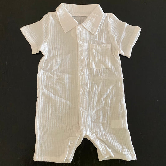 Harald Muslin Romper White