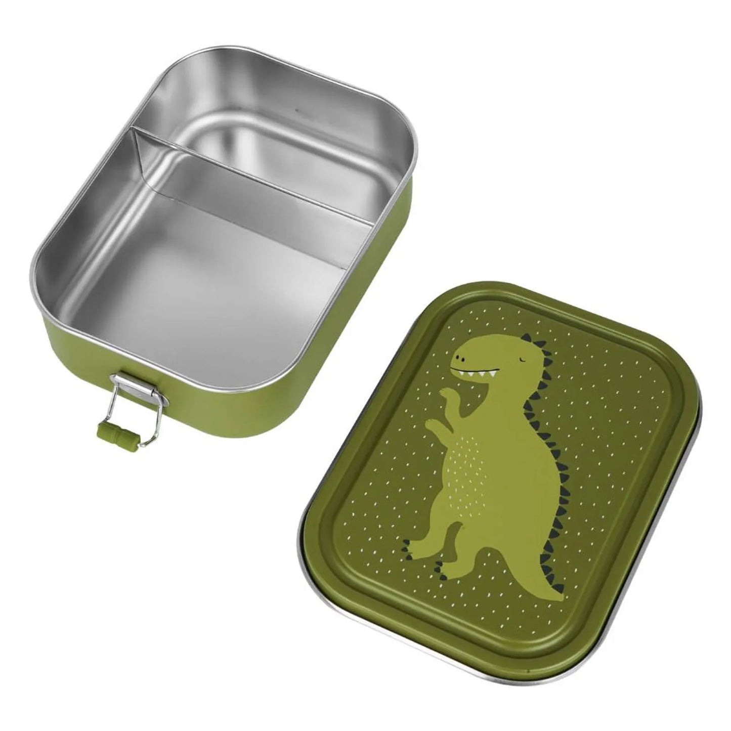 Trixie - Stainless Steel Lunch Box Large - 2 - Compartment - Mr. Dino