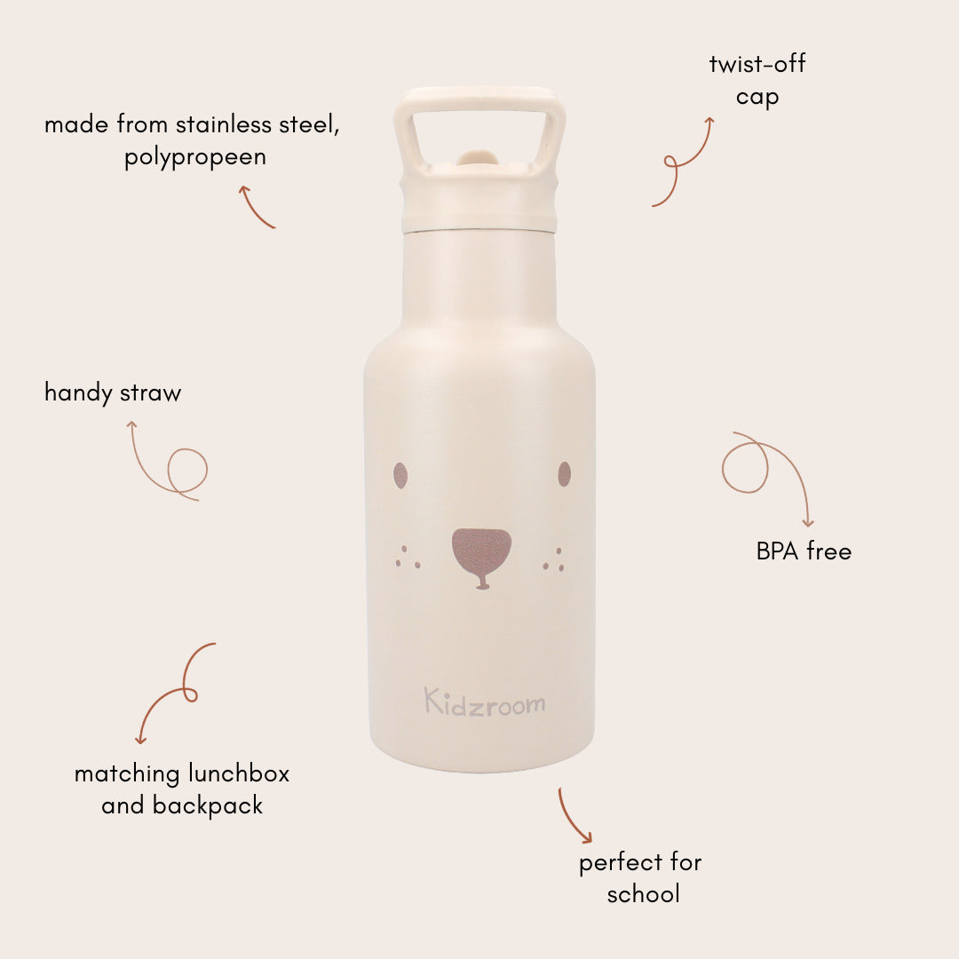 Drinking bottle 350ml Beary Excited - Beige