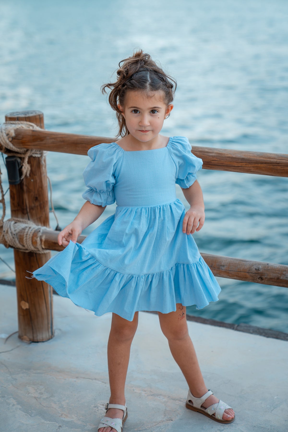 Millow Linen Dress - Blue