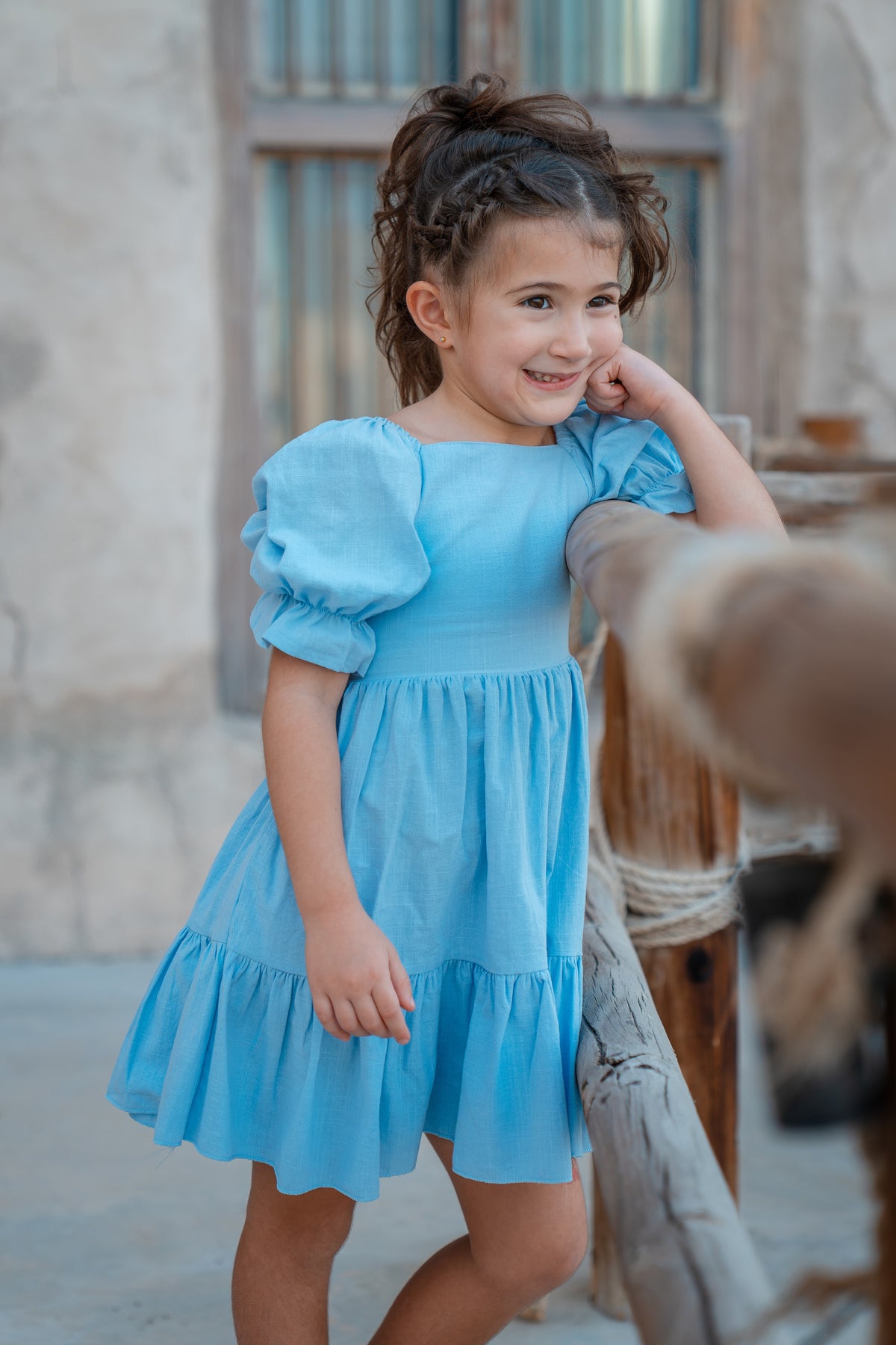 Millow Linen Dress - Blue