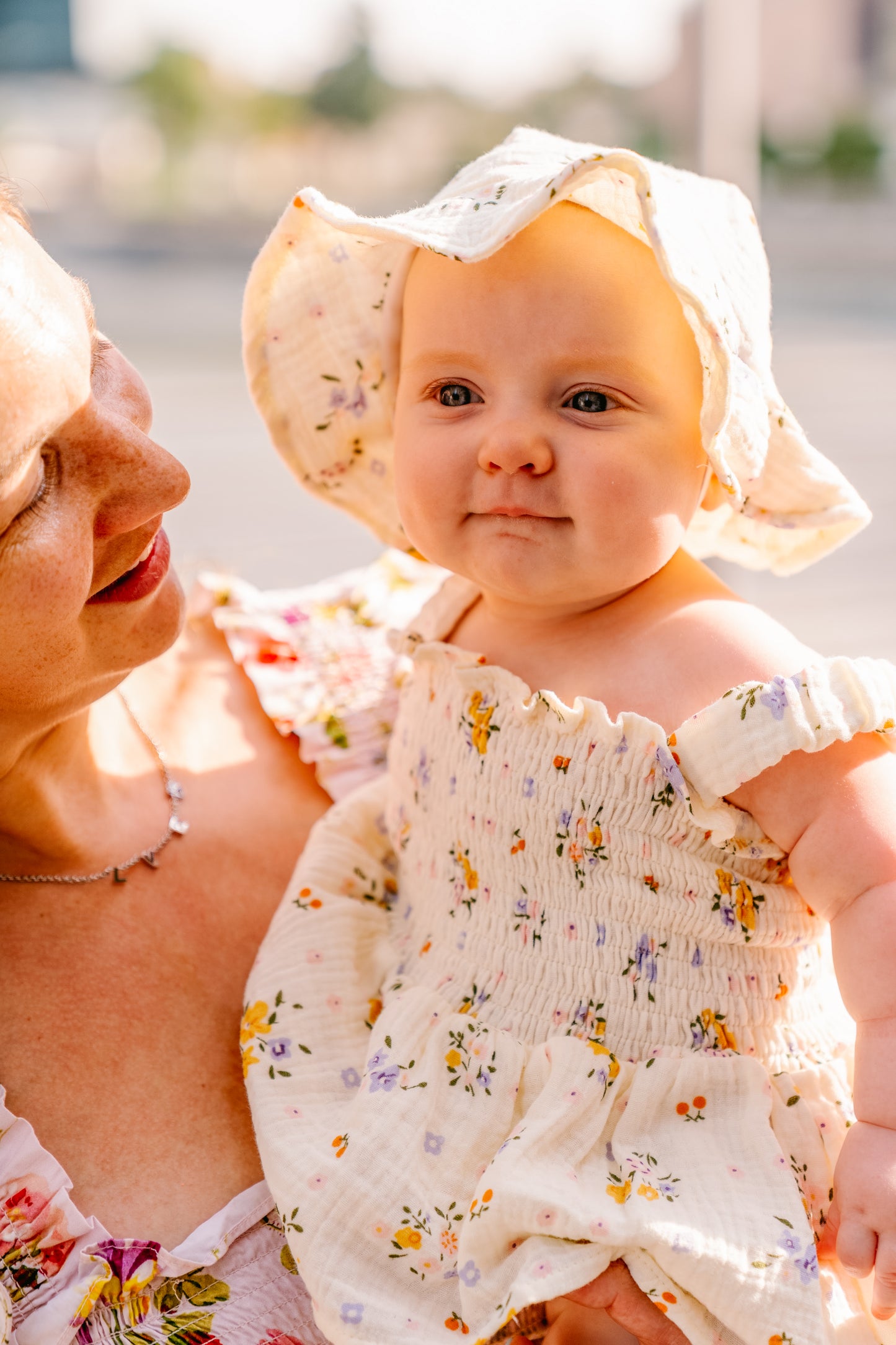 Tessa Muslin Romper with Hat Set