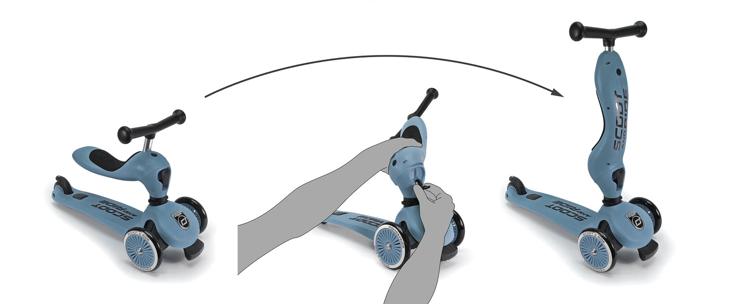 Scoot & Ride - 2-in-1 Scooter Highwaykick 1 - Steel