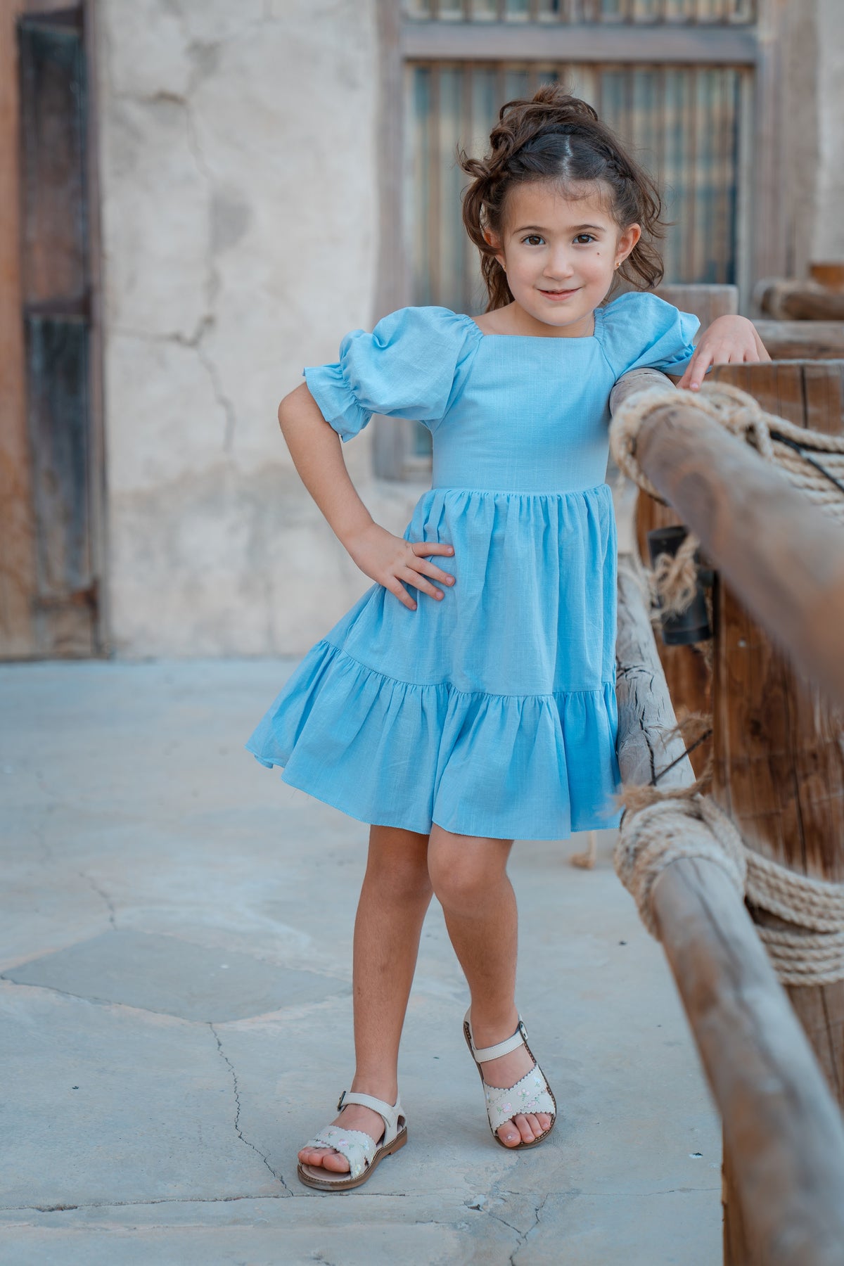 Millow Linen Dress - Blue