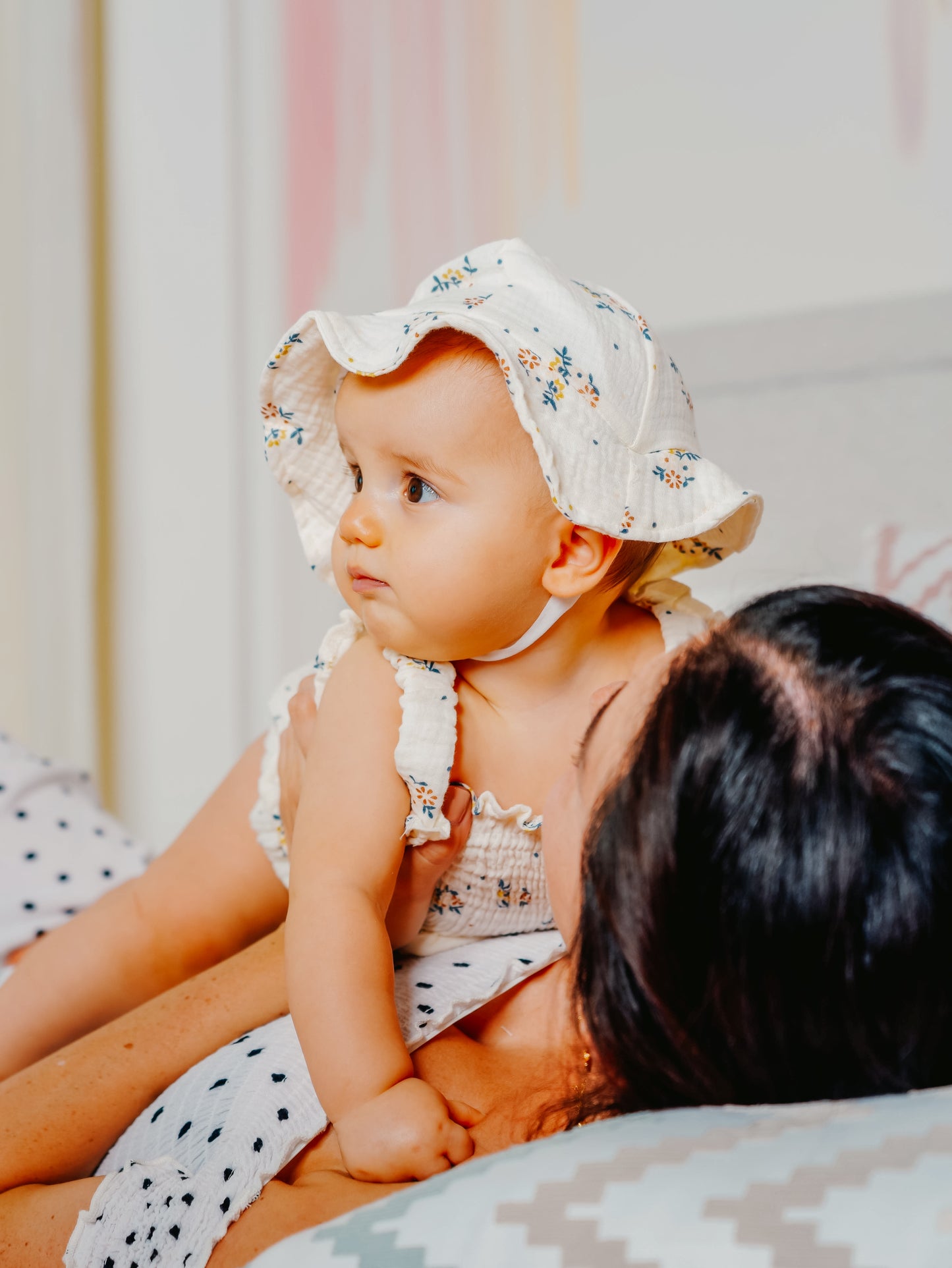 Saffi Muslin Romper with Cap Set