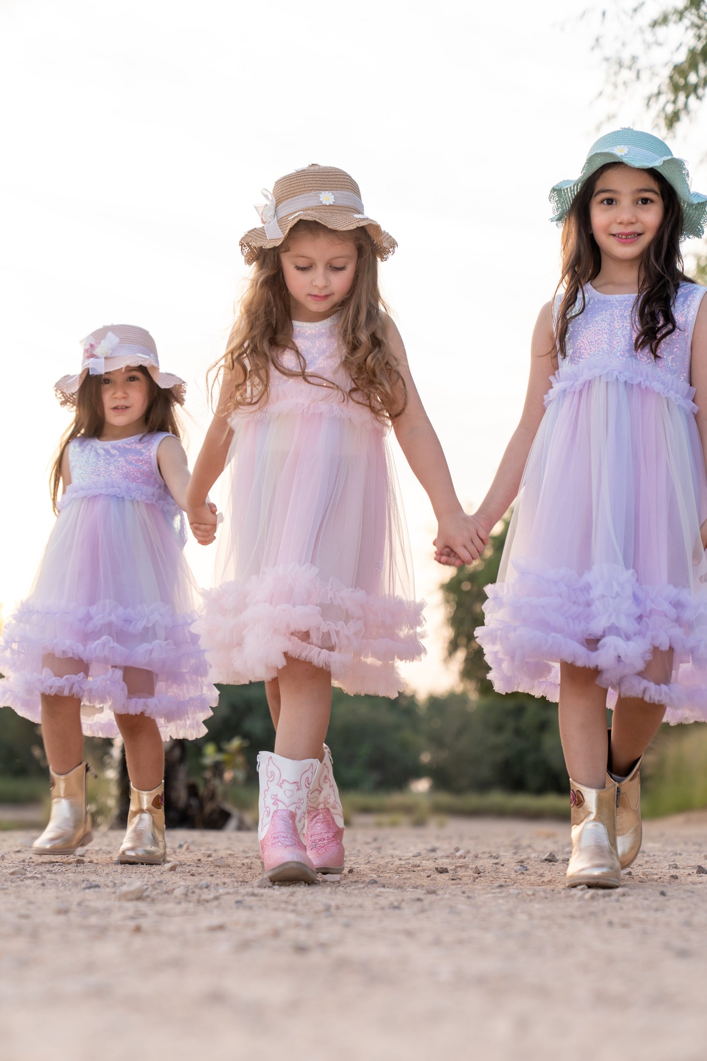 Bow Elegant Tulle Dress - Blush Pink