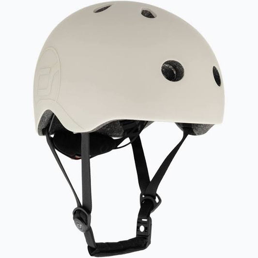 Scoot Ride Kid's Safety Helmet S-M, Magnetic Closure, Adjustable, Lightweight - Ash