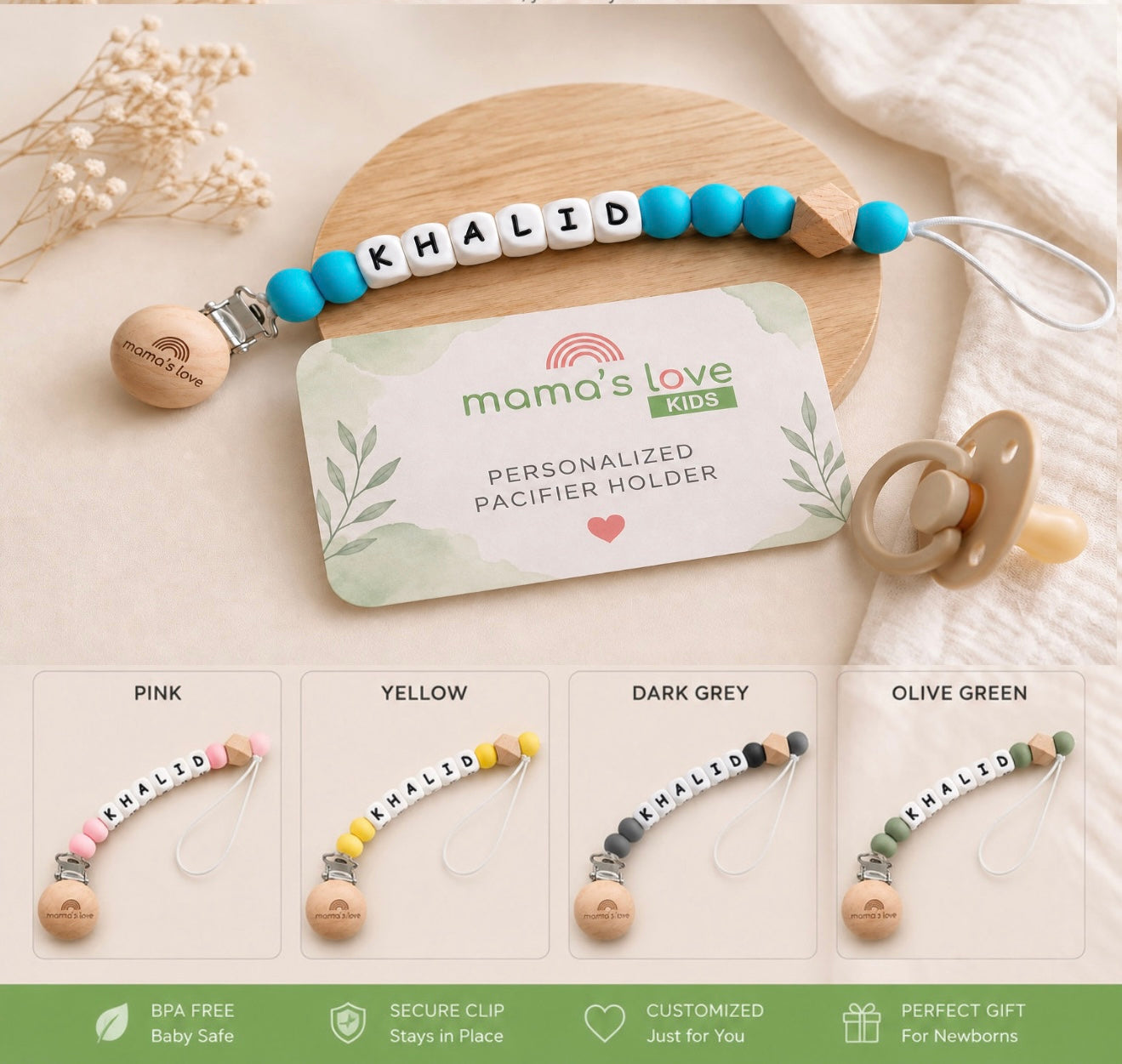 Personalized Pacifier Holder