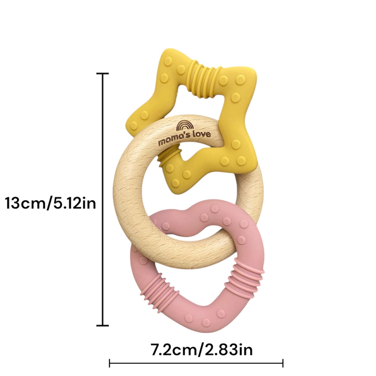 Silicone Star & Heart Teether