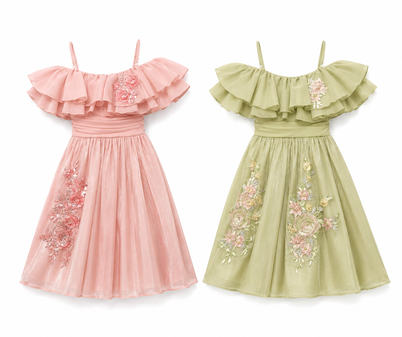 Enchanted Bloom Ruffle Dress