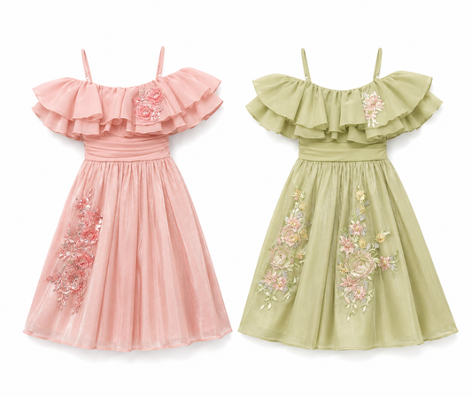 Enchanted Bloom Ruffle Dress
