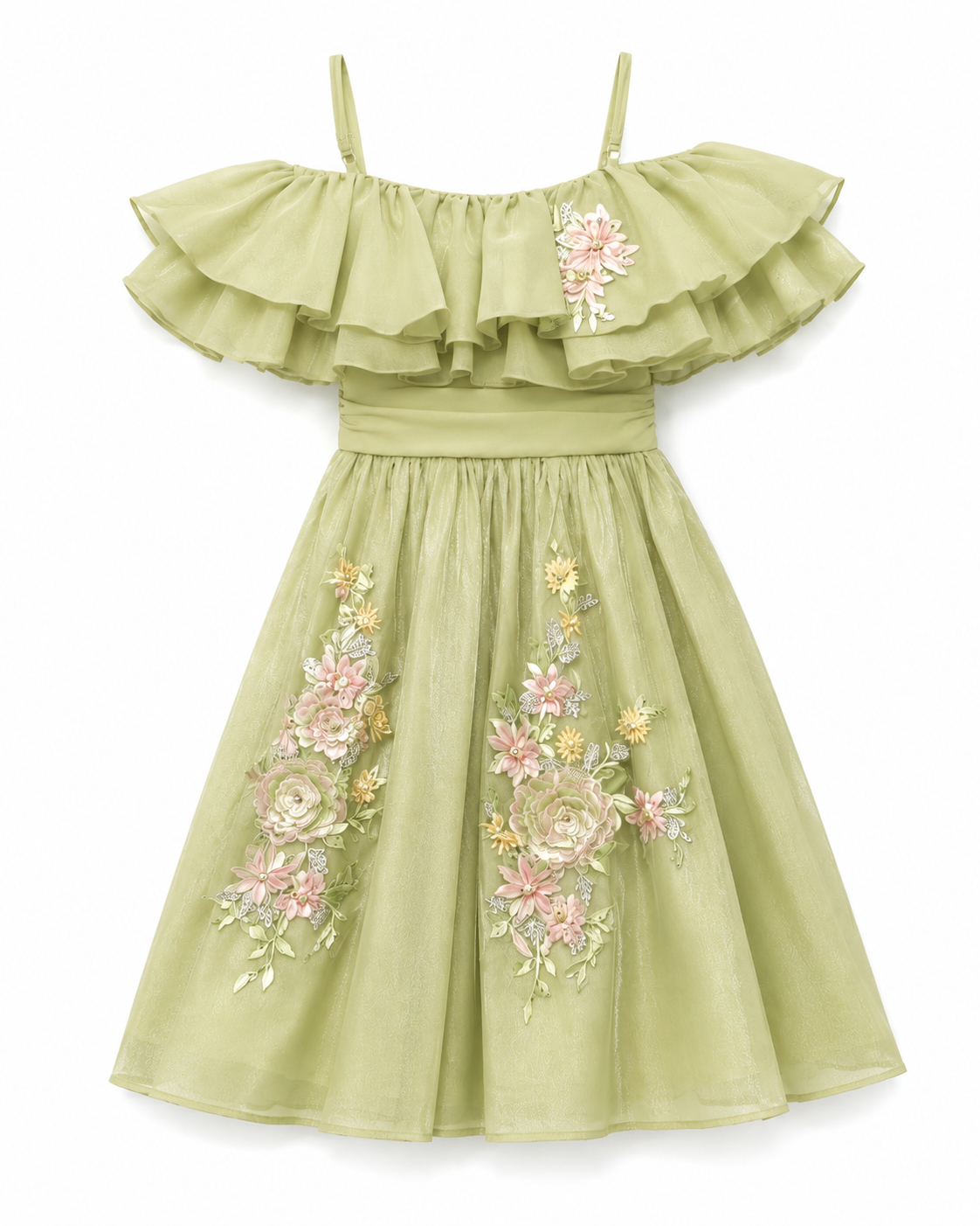Enchanted Bloom Ruffle Dress