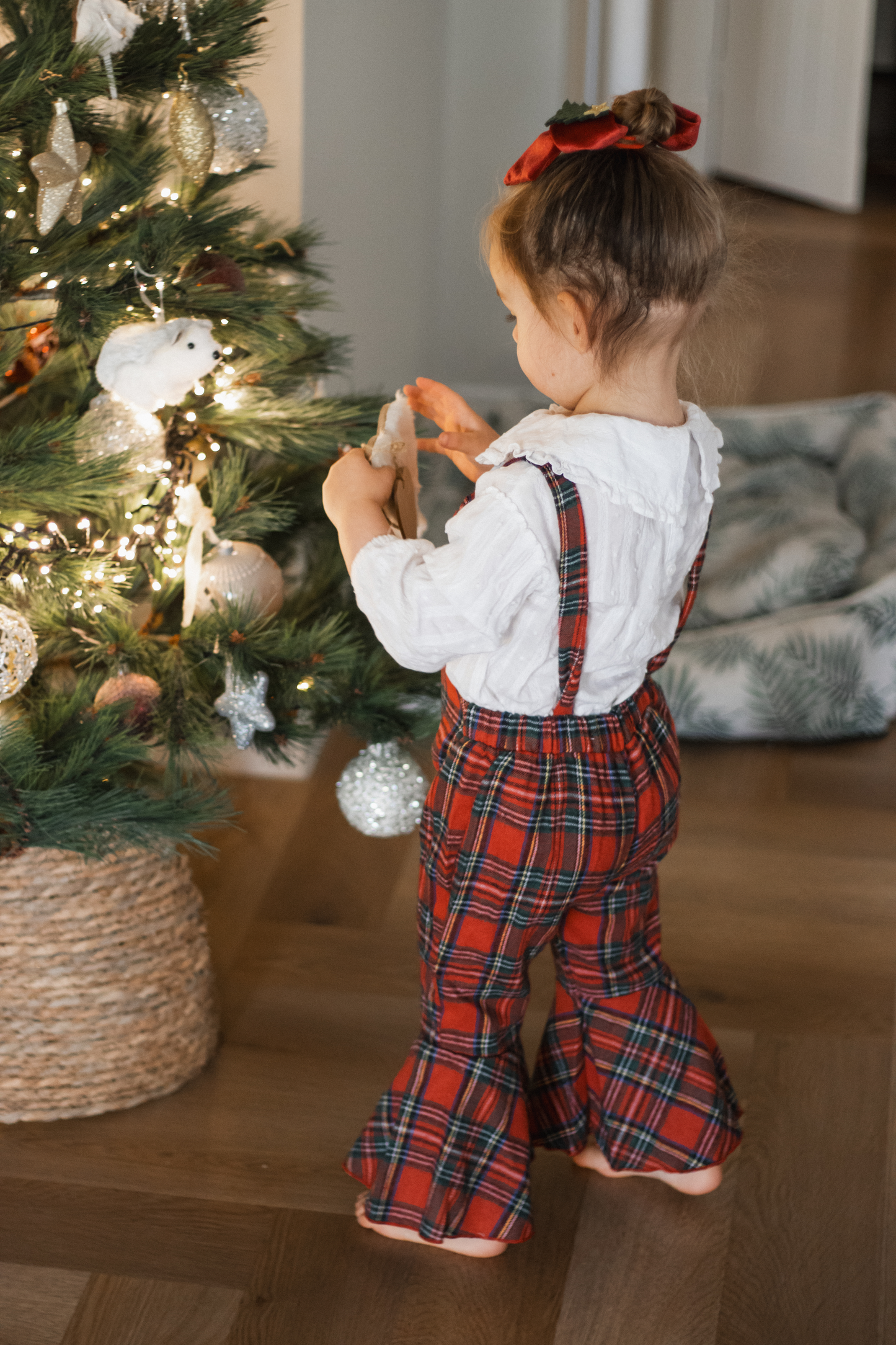 Christmas Bell Bottom Jumpsuit - Red