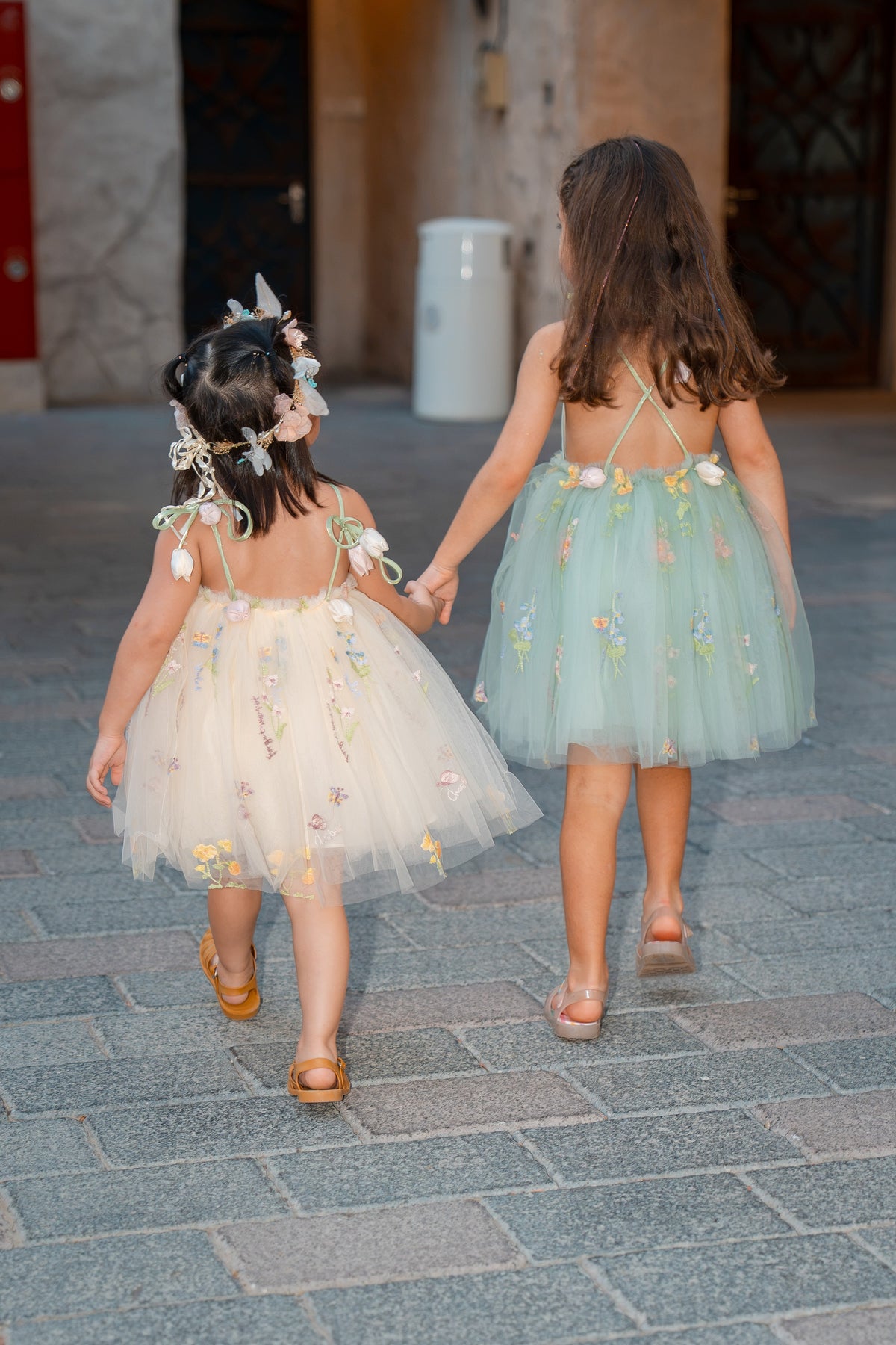 Tulip Whisper Blossom Dress - Forest Green
