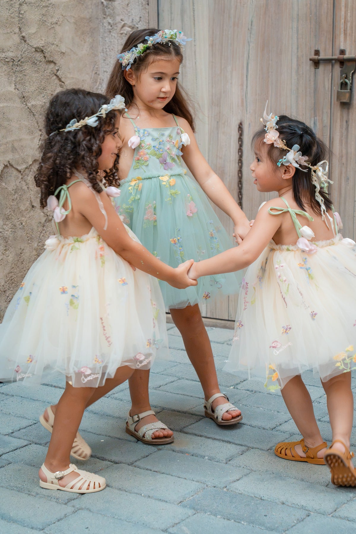 Tulip Whisper Blossom Dress - Forest Green