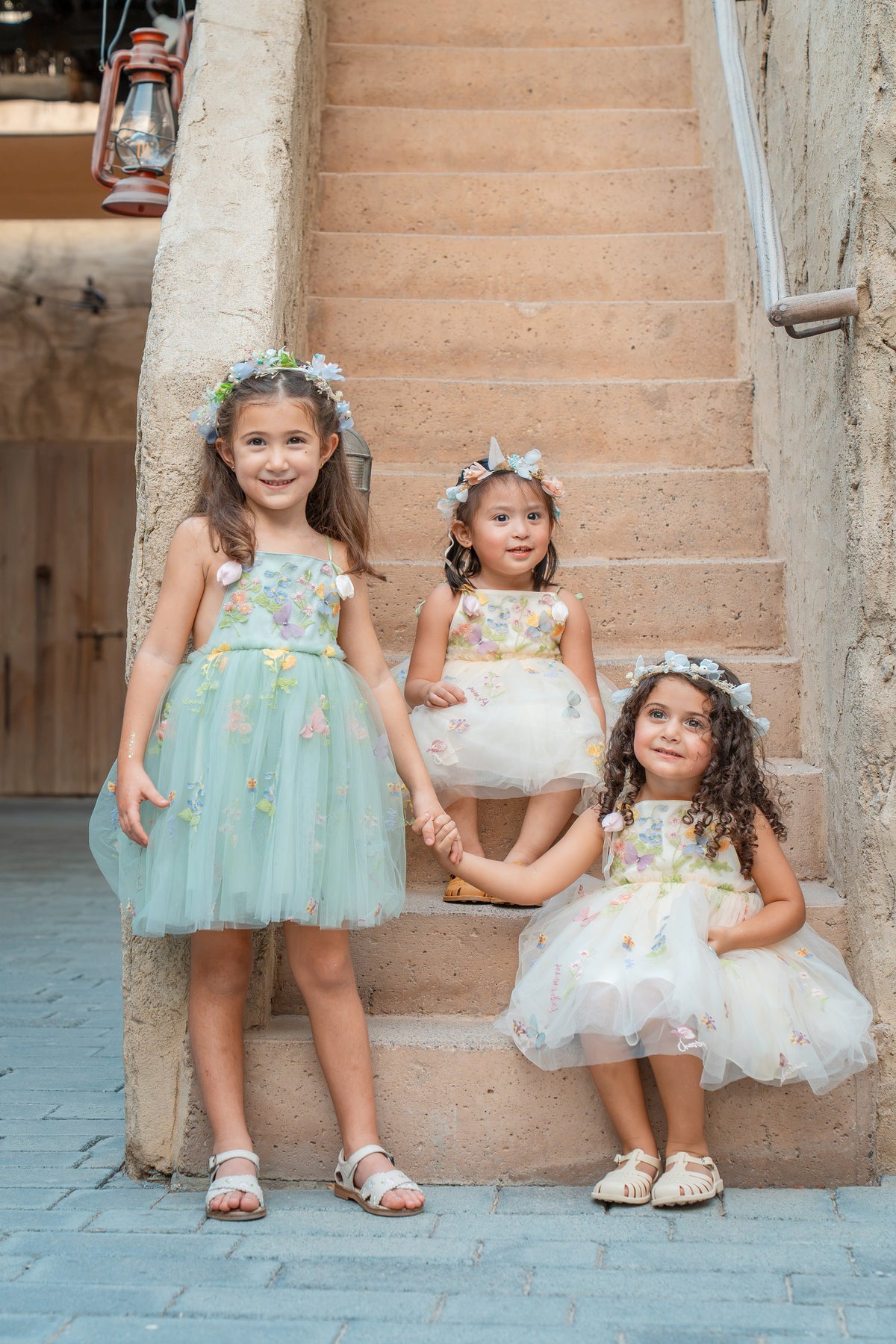 Tulip Whisper Blossom Dress - Forest Green